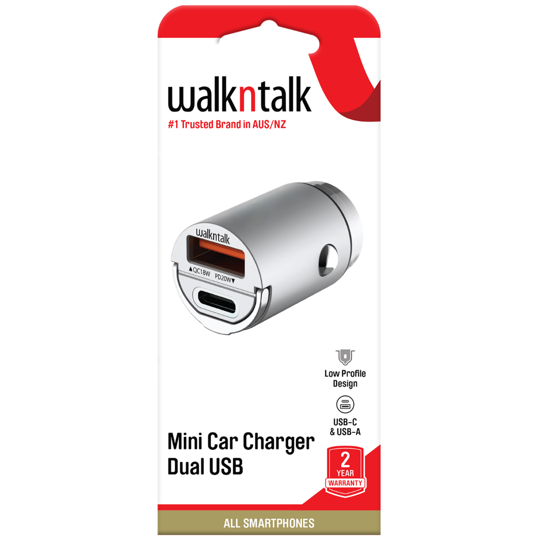 Mini Car Charger Dual USB in a box