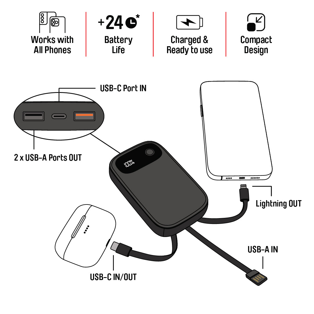 8K Travel Power Bank Illustration